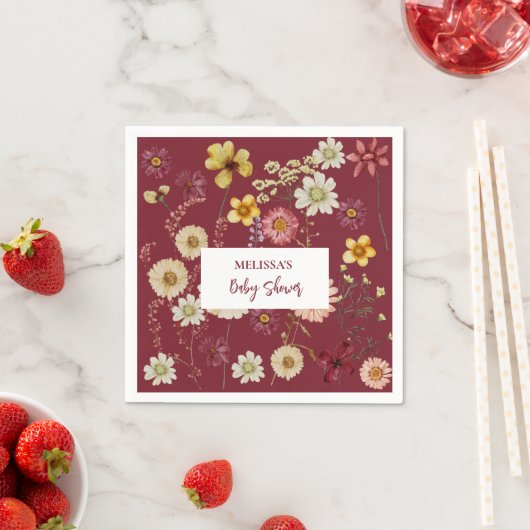 Rustieke boho wildflower servet (Insitu)