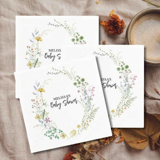 Rustieke boho wildflower servet