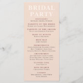 Rustieke Boho Wildflower Summer Wedding Programmakaart (Achterkant)