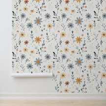 Rustieke Boho Wildflower Wallpaper