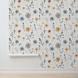 Rustieke Boho Wildflower Wallpaper Behang