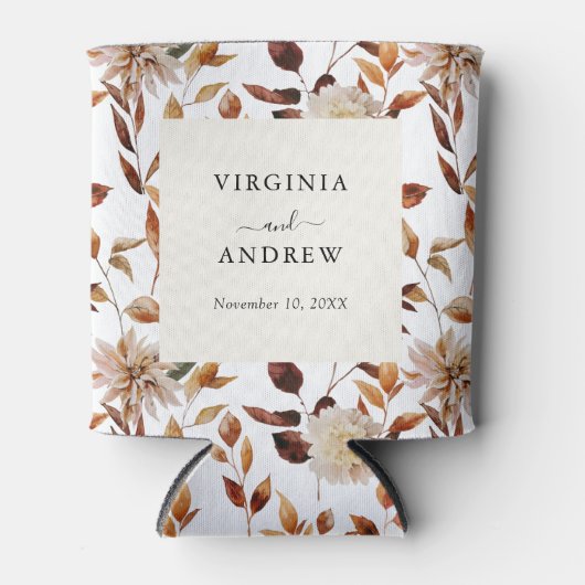 Rustieke Boho Wildflower Wedding Koelbox Blikjeskoeler (Voorkant)