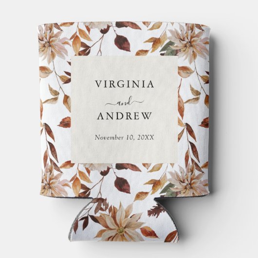 Rustieke Boho Wildflower Wedding Koelbox Blikjeskoeler (Achterkant)