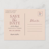 Rustieke Boho Wildflower Wedding Save the Date Fot Briefkaart (Achterkant)