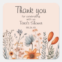 Rustieke Boho Wildflower's in sinaasappels en grij