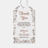 Rustieke Boho Wildflowers Koperen bruiloft Cadeaulabel (Voorkant)