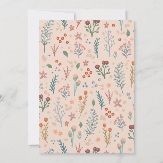 Rustieke Boho Wildflowers Trouwtafelnummers (Achterkant)