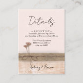 Rustieke Boho Wood Blush Wildflower Wedding Detail Informatiekaartje (Voorkant)