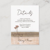 Rustieke Boho Wood Blush Wildflower Wedding Detail Informatiekaartje (Voorkant)