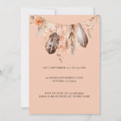 Rustieke Boho Wood Wieg Boy Baby shower Uitnodigin Kaart (Achterkant)