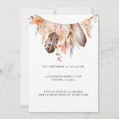 Rustieke Boho Wood Wieg Boy Baby shower Uitnodigin Kaart (Achterkant)