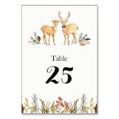 Rustieke Boho Woodland Herten Waterverf Bruiloft Kaart (Achterkant)