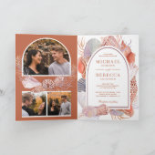 Rustieke Boho Zeeschelpen Nautilus QR Code Trouwen (Binnen)