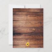 Rustieke boho Zonnebloem hout schuur Sweet 16 verj Kaart (Achterkant)