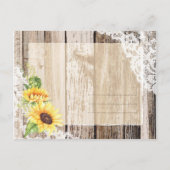 Rustieke Boho Zonnebloem Longhorn Kant Save the Da Aankondigingskaart (Achterkant)