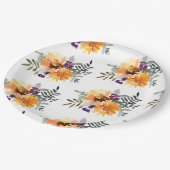 Rustieke Boho Zonnebloem & Wildflower Waterverf Papieren Bordje (Gekanteld)