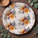 Rustieke Boho Zonnebloem & Wildflower Waterverf Papieren Bordje<br><div class="desc">Verhoog je volgende evenement met onze Rustic Boho Sunflower & Wildflower Waterverf Paper Borden. Deze prachtig ontworpen borden brengen een vleugje natuur-geïnspireerde elegantie aan elke bijeenkomst,  waardoor ze perfect zijn voor bruiloften,  tuinfeesten,  picknicks en meer.</div>