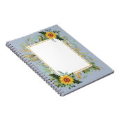 Rustieke BOHO Zonnebloemen Groene Huwelijk Notitieboek (Rechterzijde)