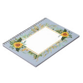 Rustieke BOHO Zonnebloemen Groene Huwelijk Notitieboek (Linkerzijde)