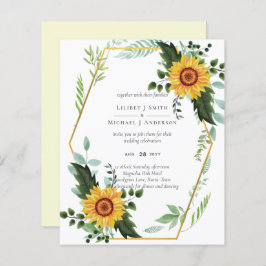 Rustieke BOHO Zonnebloemen Groene Huwelijksdecorat