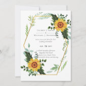 Rustieke BOHO Zonnebloemen Groene Huwelijksdecorat (Voorkant)