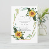 Rustieke BOHO Zonnebloemen Groene Huwelijksdecorat (Staand voorkant)