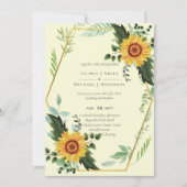 Rustieke BOHO Zonnebloemen Groene Huwelijksdecorat (Voorkant)