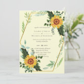 Rustieke BOHO Zonnebloemen Groene Huwelijksdecorat (Staand voorkant)