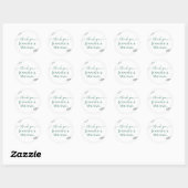 Rustieke BOHO Zonnebloemen Groene Huwelijksdecorat Ronde Sticker (Vel)