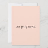 Rustieke boho zwart roze koraal ivoor bloemenbruil kaart (Achterkant)