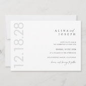 Rustieke Boho Zwart & Wit Fotobruiloft Kaart (Achterkant)