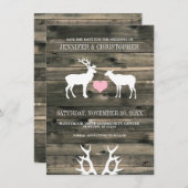 Rustieke bok- en hinde-'Save the Date'-aankondigin Save The Date (Voorkant / Achterkant)