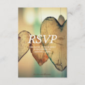 Rustieke Bokeh Harten Trouw RSVP Kaart (Voorkant)