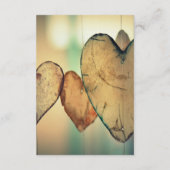 Rustieke Bokeh Harten Trouw RSVP Kaart (Achterkant)