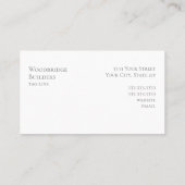 Rustieke bomen Elegant Professional Visitekaartje (Achterkant)