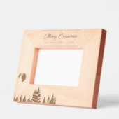 Rustieke bomen en maan Vrolijke kerstvakantie Gegraveerde Lijstjes (Links)