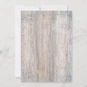 Rustieke bomen Snowy Winter Forest Wedding Kaart (Achterkant)