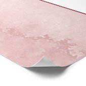 Rustieke boog blozen bordeaux goud bruiloft welkom poster (Hoek)