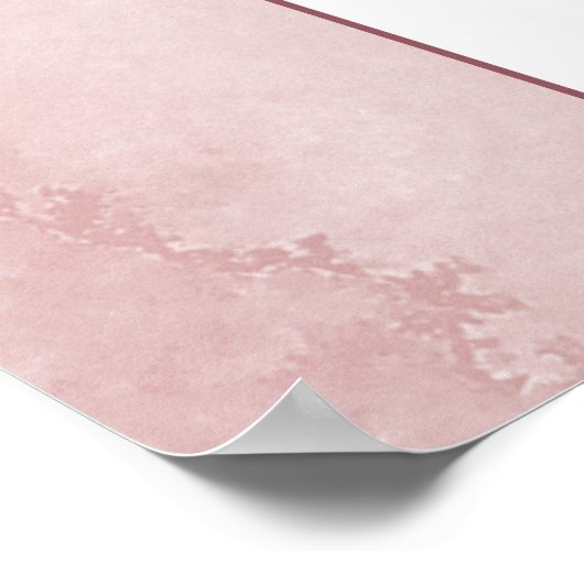 Rustieke boog blozen bordeaux goud bruiloft welkom poster (Hoek)