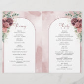 Rustieke boog bordeaux blozen rozen eucalyptus gev (Achterkant)