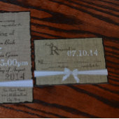 Rustieke Boog en Burlap Bruiloft Reactie RSVP Kaartje