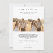 Rustieke Boog Foto Elopement We Zeiden Ja Huwelijk Aankondiging (Achterkant)