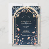 rustieke boog groen Floral Art Nouveau Kaart (Voorkant)