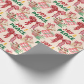 Rustieke boog kerstvreugde vakantie cadeau cadeaupapier (Hoek)