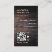 Rustieke boog QR-code vakantieverhuur gastverblijf Visitekaartje (Achterkant)