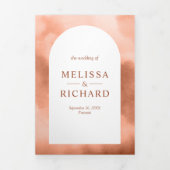 Rustieke boog woestijn cactus terracotta potten br drieluik uitnodiging (Cover)