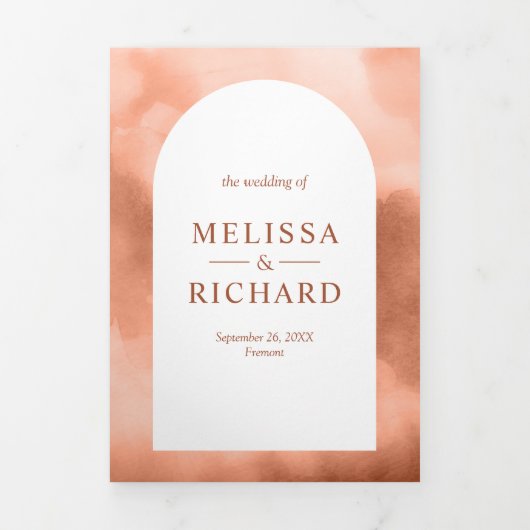 Rustieke boog woestijn cactus terracotta potten br drieluik uitnodiging (Cover)