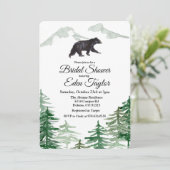 Rustieke boom Beer bruids doucheuitnodiging Kaart (Staand voorkant)