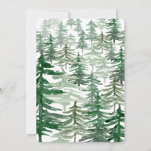 Rustieke boom Beer bruids doucheuitnodiging Kaart (Achterkant)