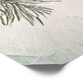 Rustieke Boom Botanische Lantaarn Lichten Bruiloft Poster (Hoek)